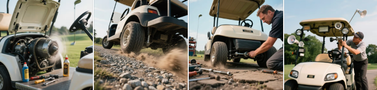 Основные источники шума в гольф -тележках