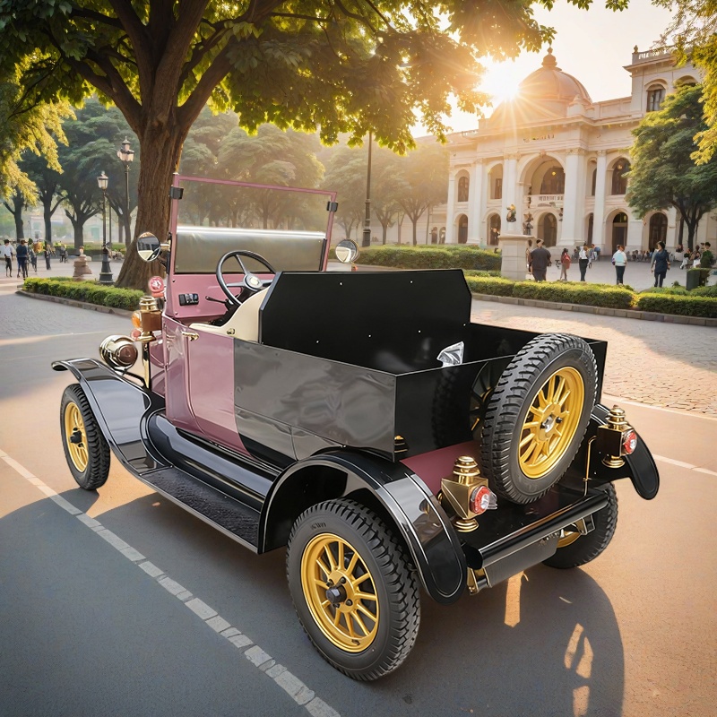 Ретро-электрический грузовик для доставки на короткие расстояния, стильный грузовой автомобиль для курортов и парков