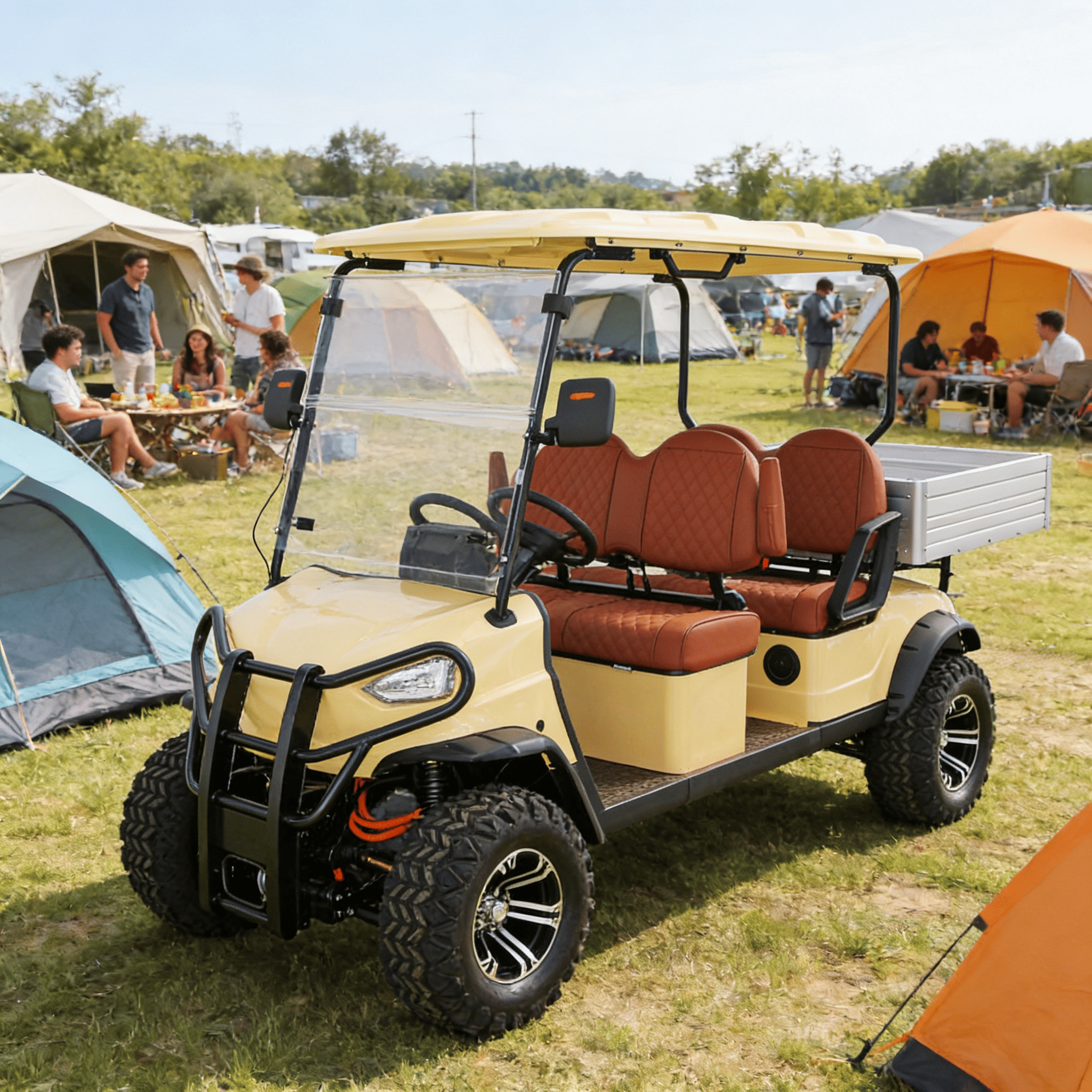 YATIAN GQ04Z 4×4 Электрический охотничий автомобиль, 4-местный, с грузовым отсеком и блокировкой дифференциала