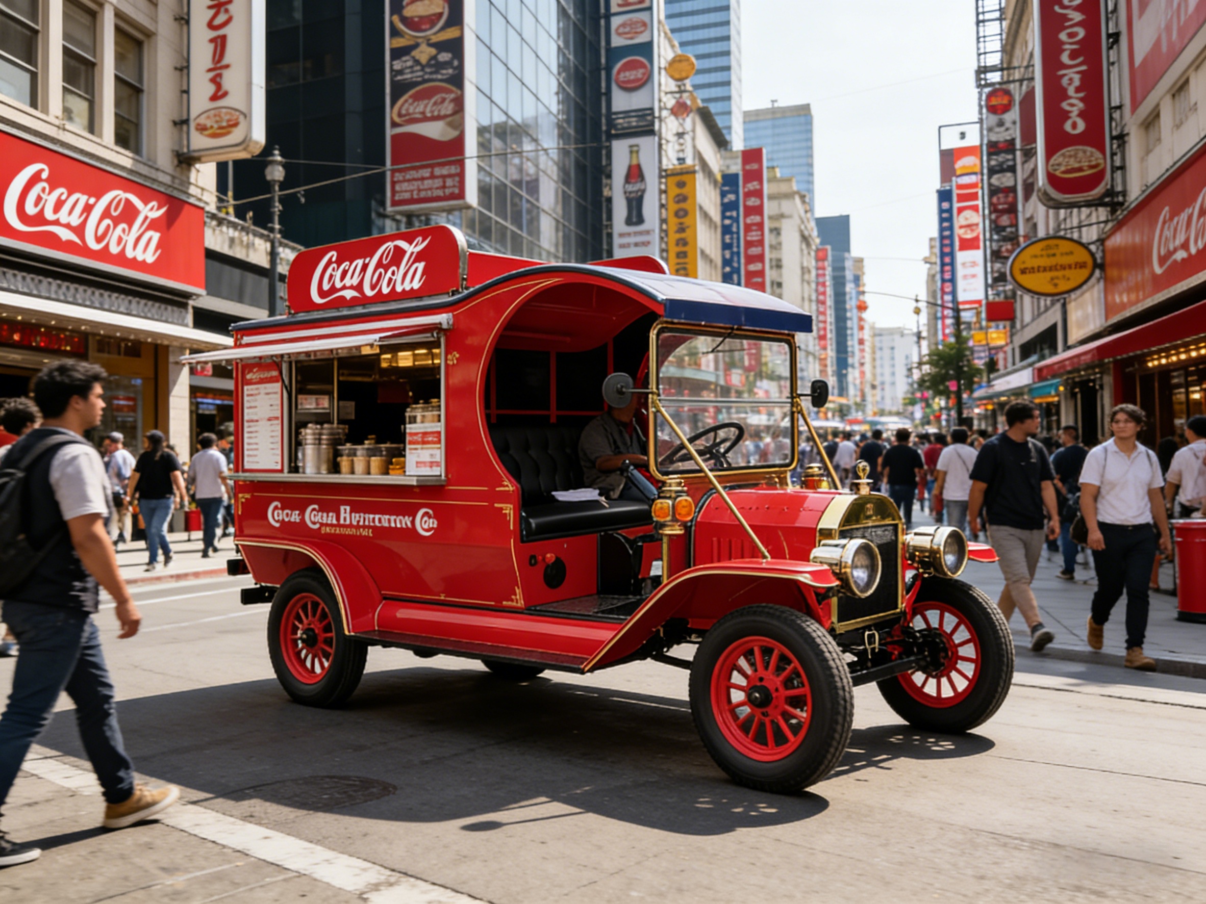 YATIAN Винтажный электрический грузовик Coca-Cola (10)