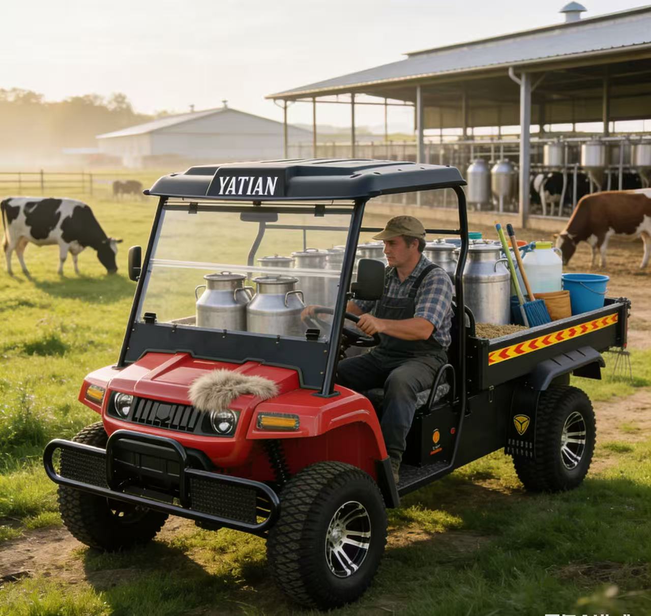 Green PB10C Yatian Производитель многоцелевого электромобиля с полным приводом: внедорожные и вездеходные возможности для ферм, строительных площадок и активного отдыха