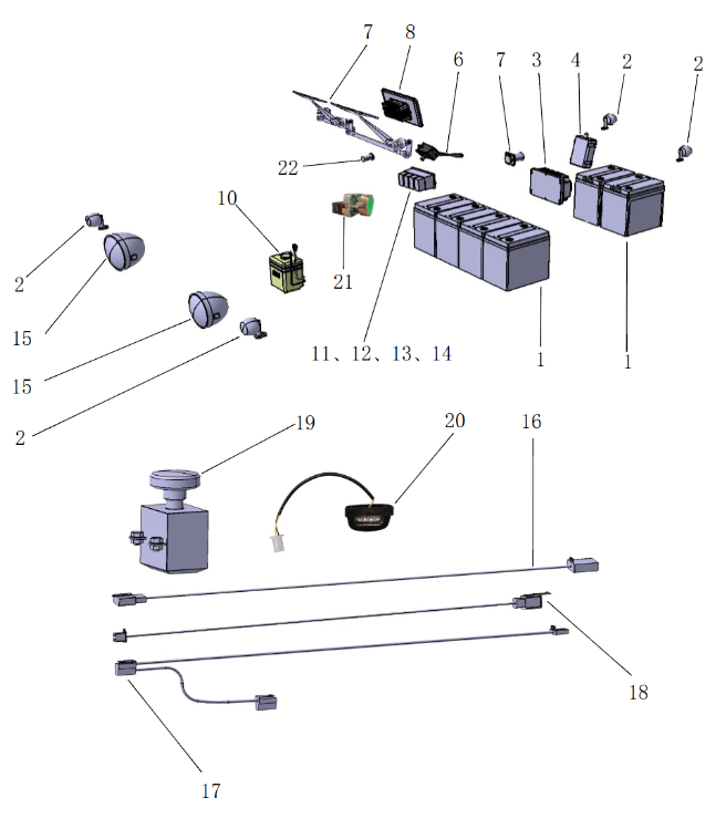 Оригинальные запасные части для классического электромобиля LY05B, полная система компонентов на складе