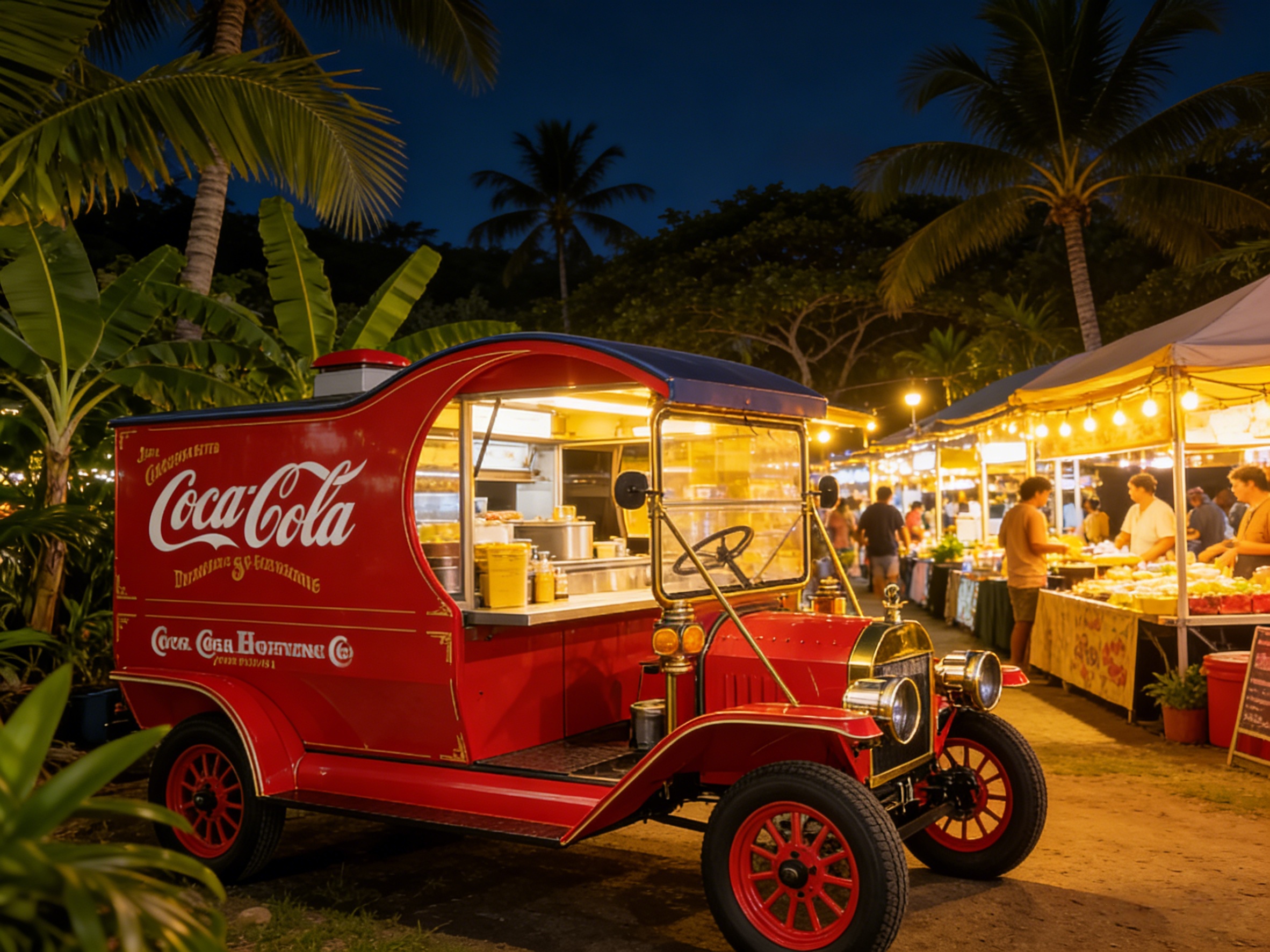 Винтажный электрический грузовик YATIAN Coca-Cola (6)