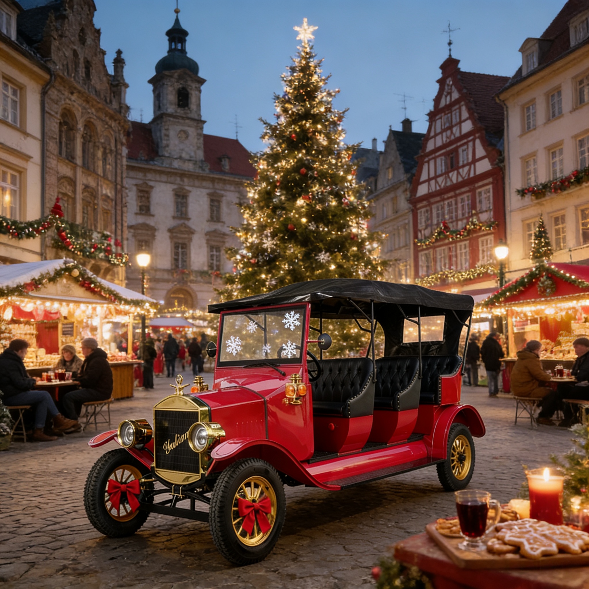 Ретро-электрический экскурсионный автомобиль YATIAN, элитный винтажный кабриолет на заказ для живописных мест, усадеб и курортов