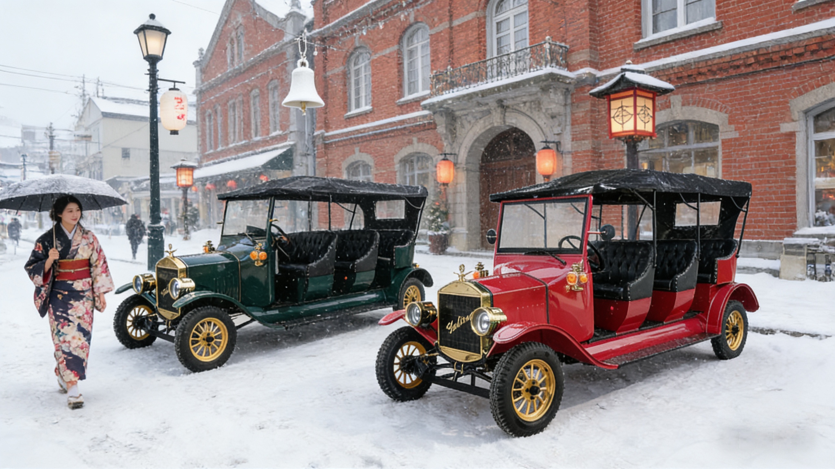 Винтажный электрический экскурсионный автомобиль для прибрежных курортов