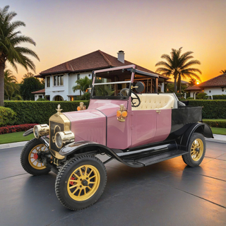 Ретро-электрический грузовик для доставки на короткие расстояния, стильный грузовой автомобиль для курортов и парков