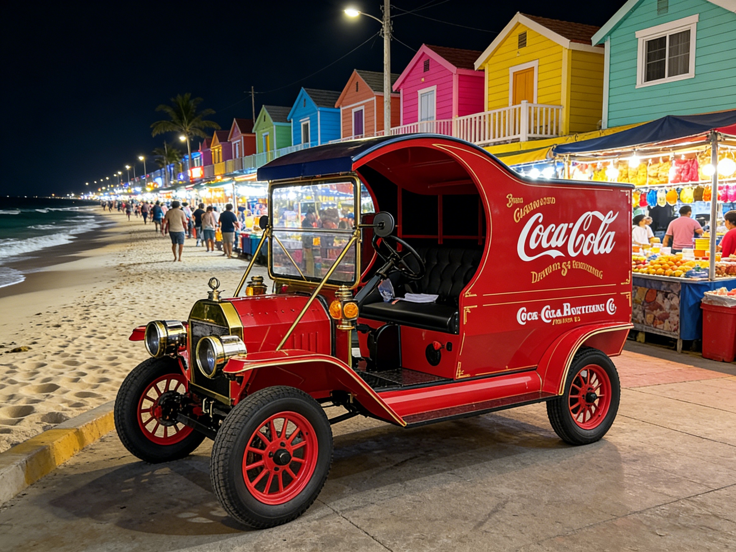 Винтажный электрический грузовик YATIAN Coca-Cola (7)